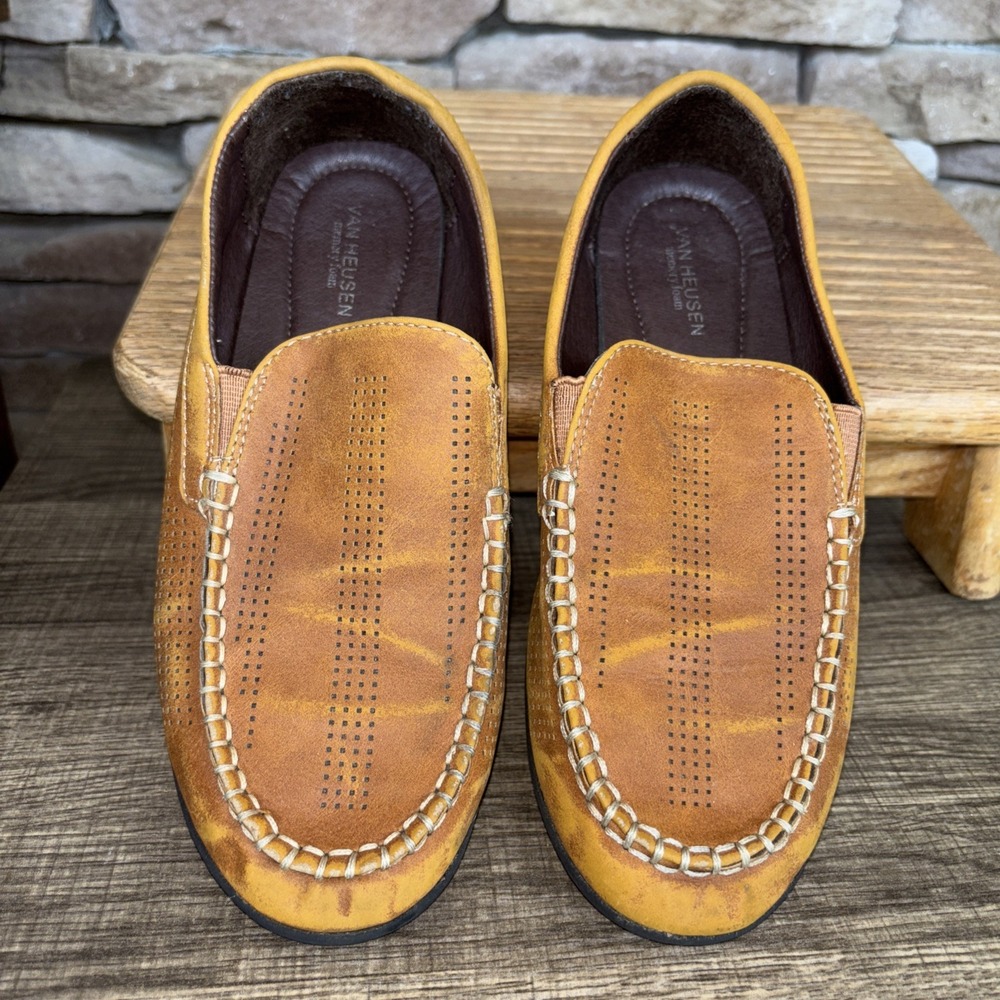 Van Heusen Boys Dress Shoes Slip-On Classic Slip-On Easy On & Off Sz 3 Loafers